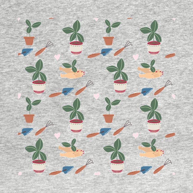 Pattern with Gardening elements by DanielK